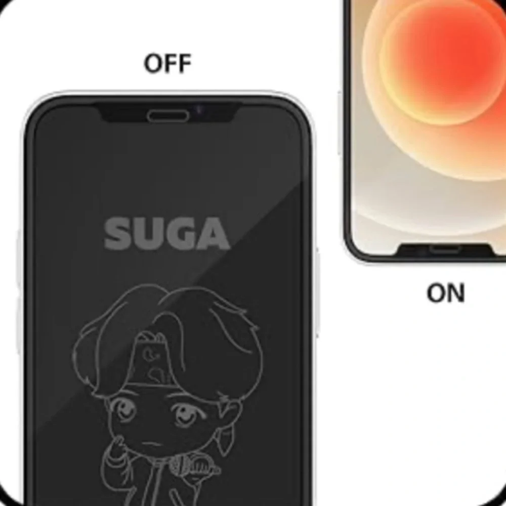 iFace TinyTAN BTS (SUGA) Tempered Glass Screen Protector for iPhone 12 Mini NEW